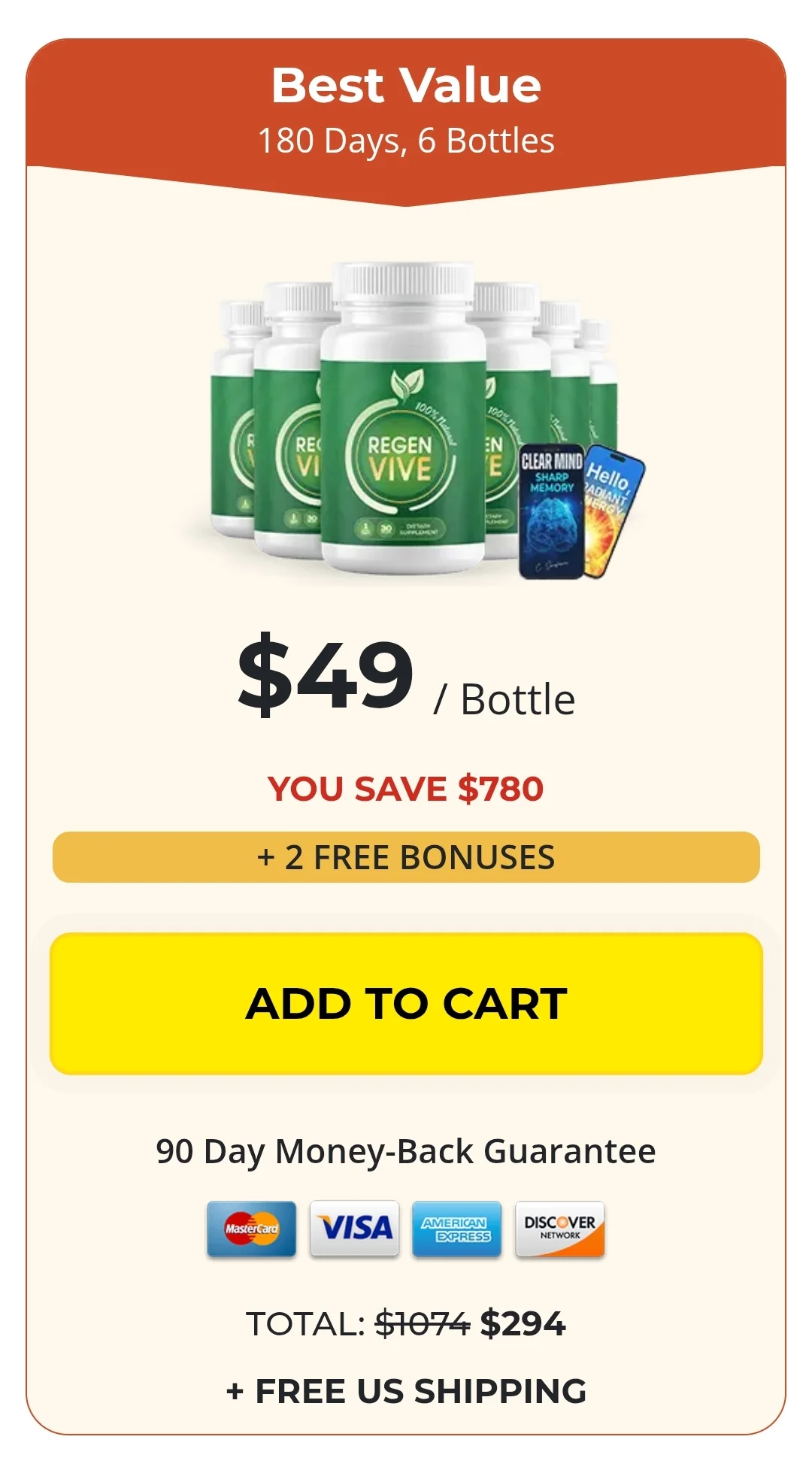 Buy RegenVive 6 bottle